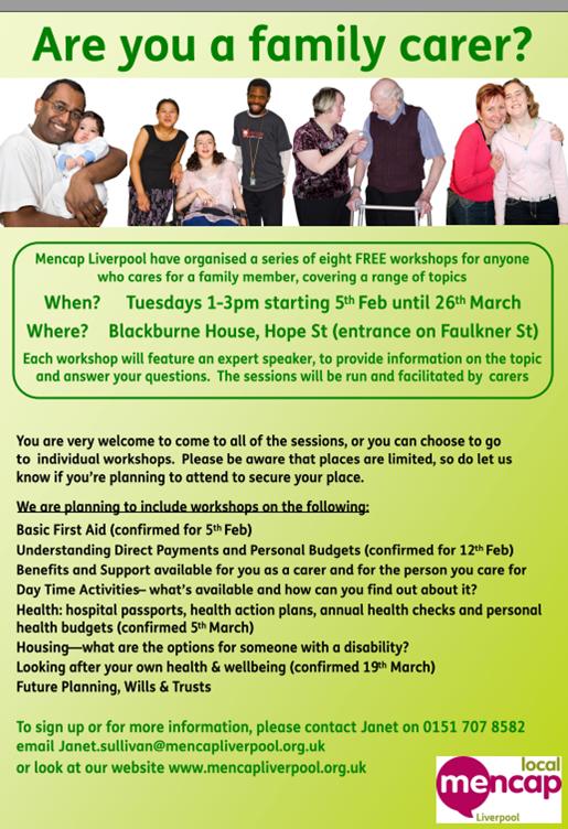 Mencap carers workshop 2013